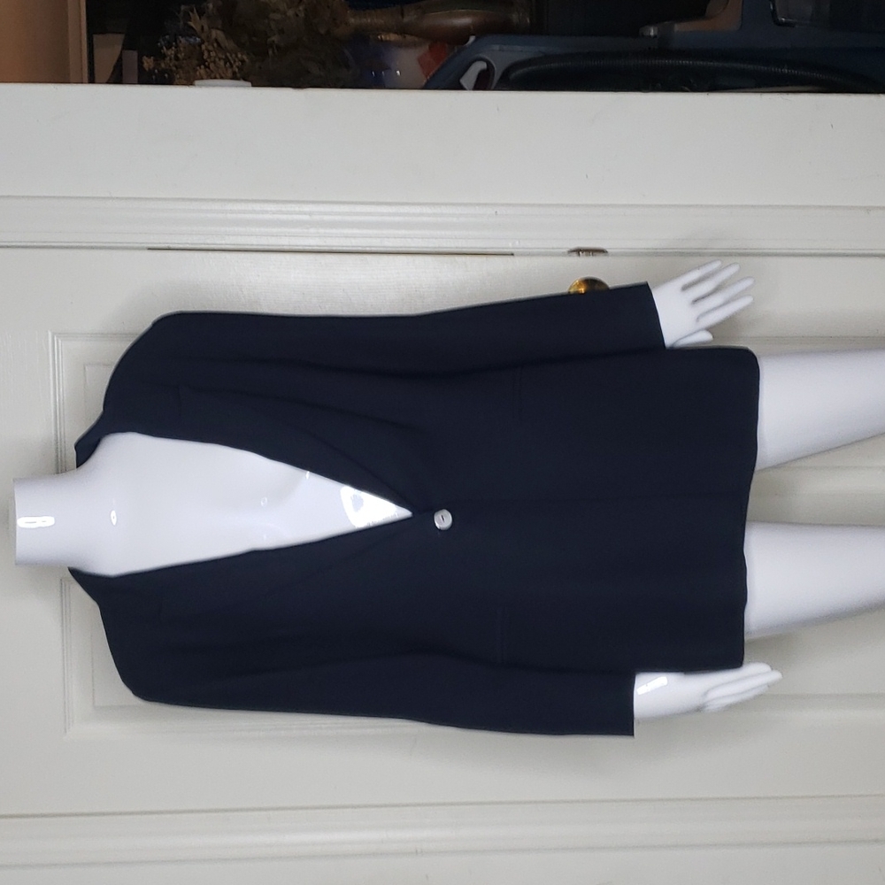 L&V New York Long Black Blazer Size 10